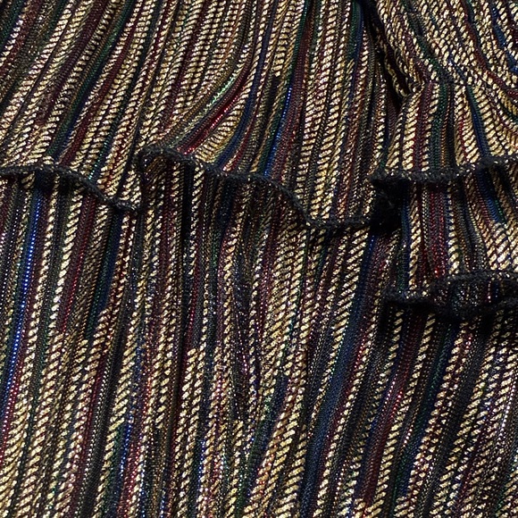 btween Gold and Black Striped Kids Ruffle 2 piece - Picture 2 of 4